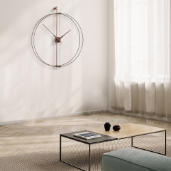 Часы Nomon BARCELONA PREMIUM BLACK WALNUT (основание - фиберглас и орех/стрелки - орех/центр - орех). D=90см, H=103см