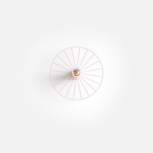 Бра Wheel 30 cm белый + цоколь 5 cm белый