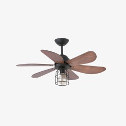 Потолочный вентилятор с освещением черный Chicago