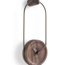 Настенные часы Micro Eslabon T графит-орех