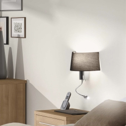 Бра Hotel с ридером (черное)