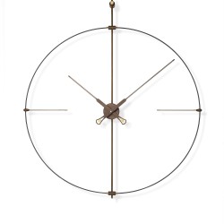 Часы настенные Bilbao Premium Walnut - brass - black