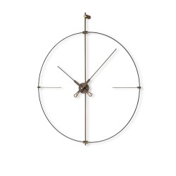 Часы настенные Bilbao Premium Walnut - brass - black