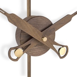 Часы настенные Bilbao Premium Walnut - brass - black