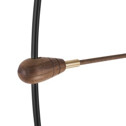 Часы настенные Bilbao Premium Walnut - brass - black