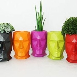 Кашпо Adan Nano матовое красное