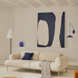 Чехол для подушки Minec синий 100% лен 45 x 45 см