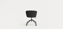 Поворотный стул Add на колесиках черный
