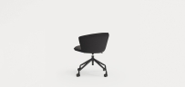 Поворотный стул Add на колесиках черный