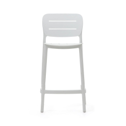 Уличный полубарный стул Morella из белого пластика 65 см