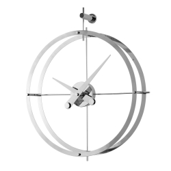 Часы Nomon Dos PUNTOS i (Dos Puntos / 2Puntos) (основание - хромированная сталь/центр - хромированная латунь/стрелки - хромированная сталь). D=43, H=56см