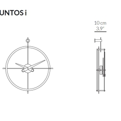 Часы Nomon Dos PUNTOS i (Dos Puntos / 2Puntos) (основание - хромированная сталь/центр - хромированная латунь/стрелки - хромированная сталь). D=43, H=56см