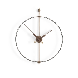 Часы Nomon BARCELONA PREMIUM MINI  (основание - фиберглас и орех/стрелки - орех/центр - орех). D=66см, H=81см