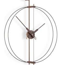 Часы Nomon BARCELONA PREMIUM MINI  (основание - фиберглас и орех/стрелки - орех/центр - орех). D=66см, H=81см