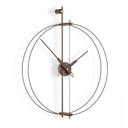 Часы Nomon BARCELONA PREMIUM MINI  (основание - фиберглас и орех/стрелки - орех/центр - орех). D=66см, H=81см