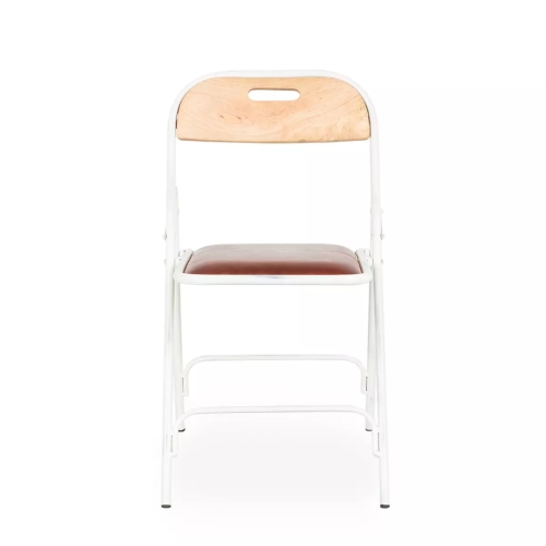 Складной стул Kinem с сиденьем из кожи