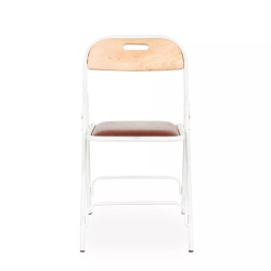 Складной стул Kinem с сиденьем из кожи