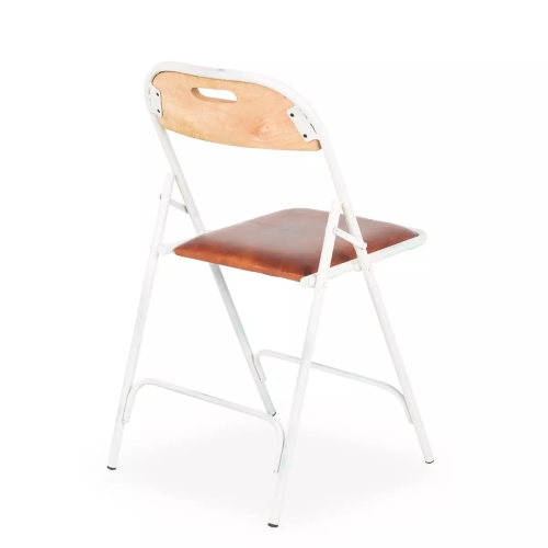 Складной стул Kinem с сиденьем из кожи