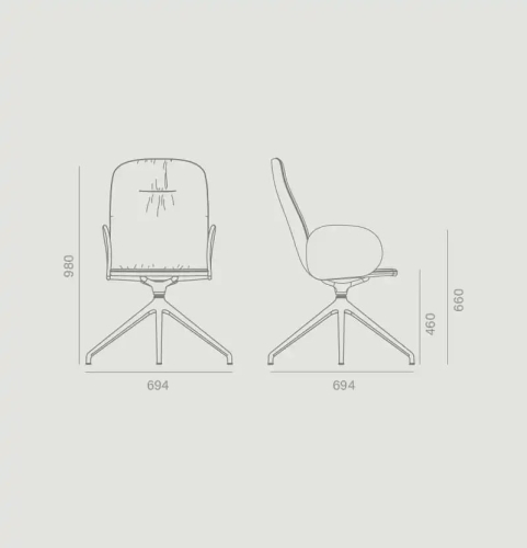 Поворотное кресло Loop 2131DNT