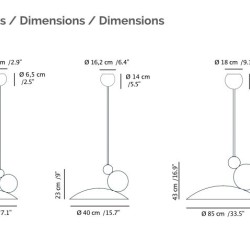 Подвесной светильник Equilibrium Ø 85 черный