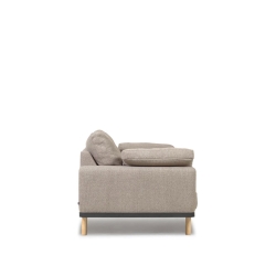 Диван 3-х местный Noa с подушками бежевый с натуральными ножками