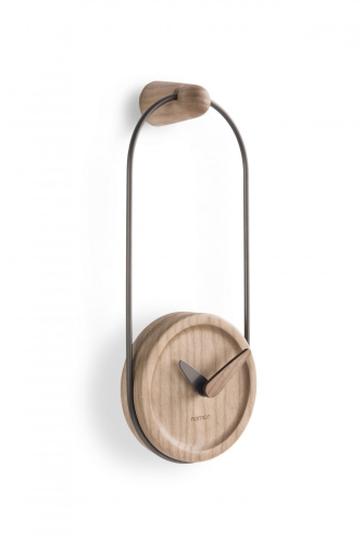 Настенные часы Micro Eslabon T графит-дуб