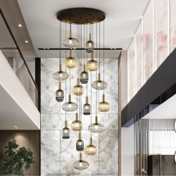 Люстра Norma 18L черный/латунь