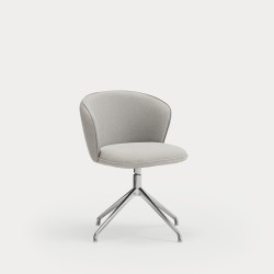 Поворотный стул Add хром/светло-серый