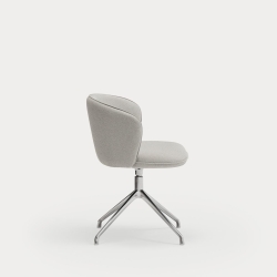 Поворотный стул Add хром/светло-серый