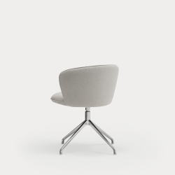 Поворотный стул Add хром/светло-серый