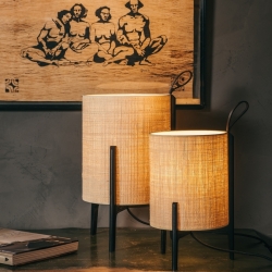 Настольная лампа Greta Ø 33 черный/сагуран