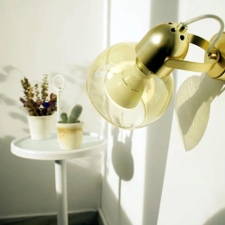 Бра Boogie Glass W1 gold/amber