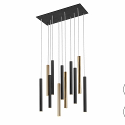 Подвесной светильник Varas 11L черный/золотой DIM