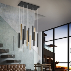 Подвесной светильник Varas 11L черный/золотой DIM