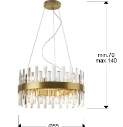 Люстра Grace 14L золотая