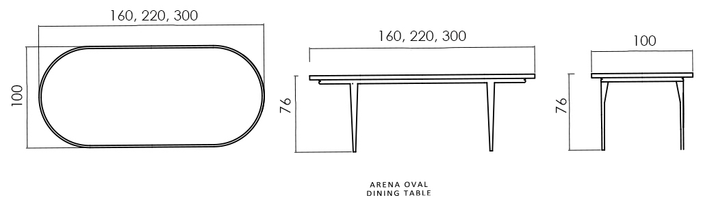 Стол обеденный Arena WHITE WASH 160x100