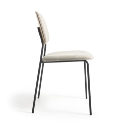 Стул Benilda бежевый с дубовым шпоном и сталь с черной отделкой