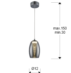 Подвесной светильник Nebula 1L LED хром