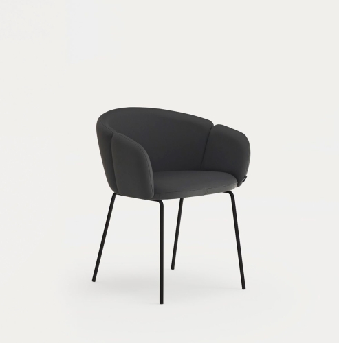 Обеденный стул Add черный с подлокотниками