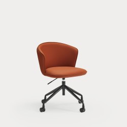 Поворотный стул Add на колесиках терракотовый