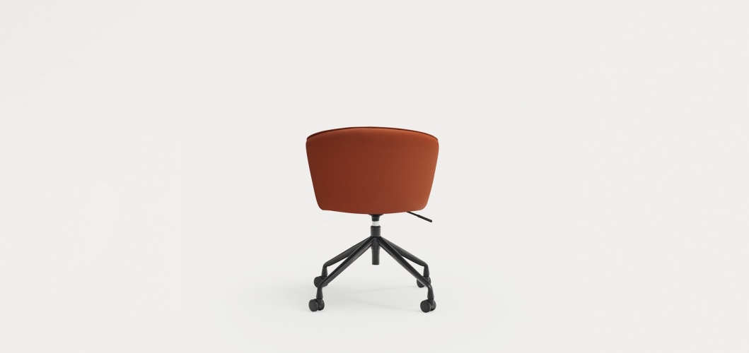 Поворотный стул Add на колесиках терракотовый