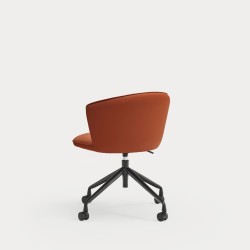 Поворотный стул Add на колесиках терракотовый