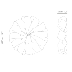 Часы Nomon Brisa XL (основание - орех/стрелки - латунь/деления - орех). D75см