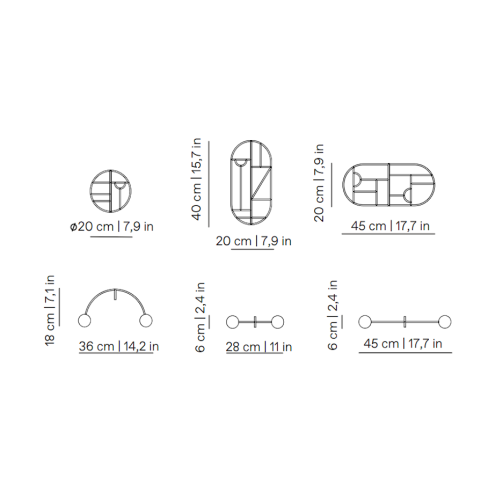Подвесной светильник NOMON HOME WOODEN DOTS, CONF. 8, GOLD/COLOR