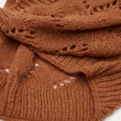 Плед Mesias оранжевый вязаный 130 х 170 см