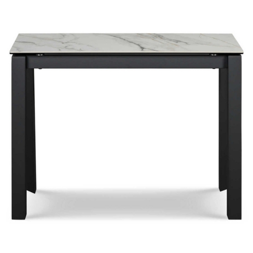 Консоль Toledo отделка белое закаленное стекло с керамикой, серый металл