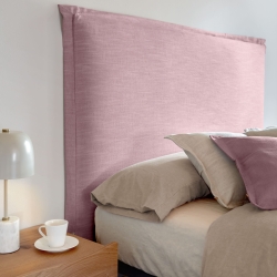 Изголовье из льняной ткани розового цвета Tanit со съемным чехлом 166 x 106 см