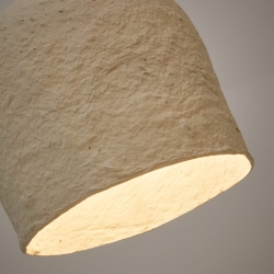 Подвесной светильник Calvia из папье-маше белый Ø 25 см