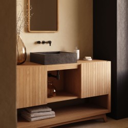 Kuveni Мебель для ванной комнаты из массива тика с натуральной отделкой 140 x 50 см