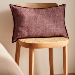 Queta Чехол на подушку из бордового льна и хлопка 30 x 50 см